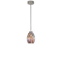 Светильник подвесной L 10009/1 Reccagni Angelo разноцветный 1 лампа, основание никель в стиле современный классический выдувное